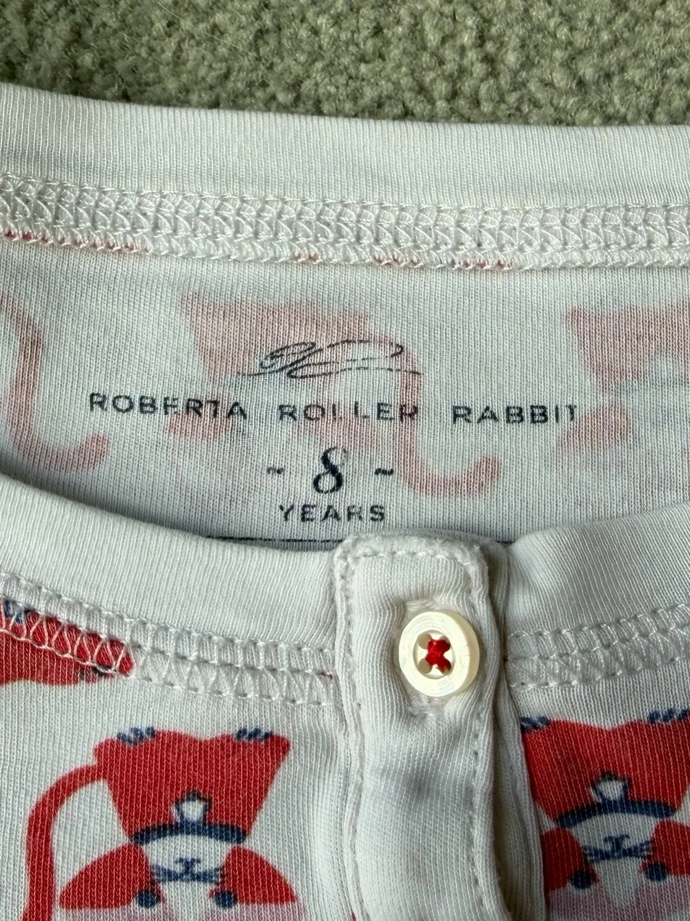 Roberta Roller Rabbit Pink & White Fox Print Kids Pajama Set
